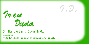 iren duda business card